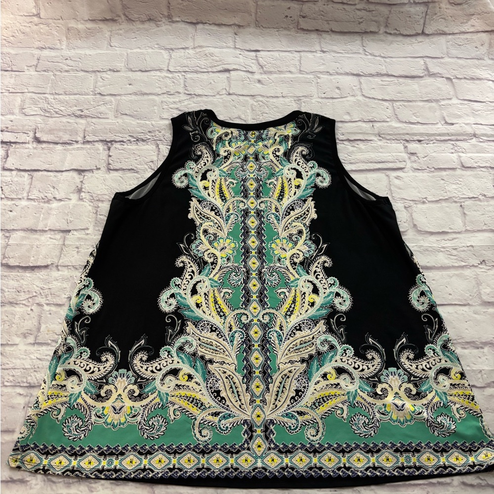 🔵APT.9 CHIC PAISLEY MULYI COLOR A-LINE TUNIC
